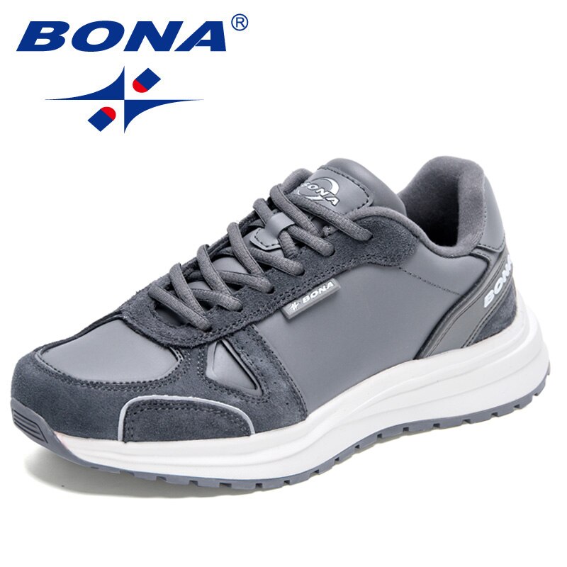 BONA-새로운 디자이너 고품질 스니커즈, 남성 통기성 패션 캐주얼 가벼운 워킹 신발, 남성 조깅화, 편안한 신발, 2022